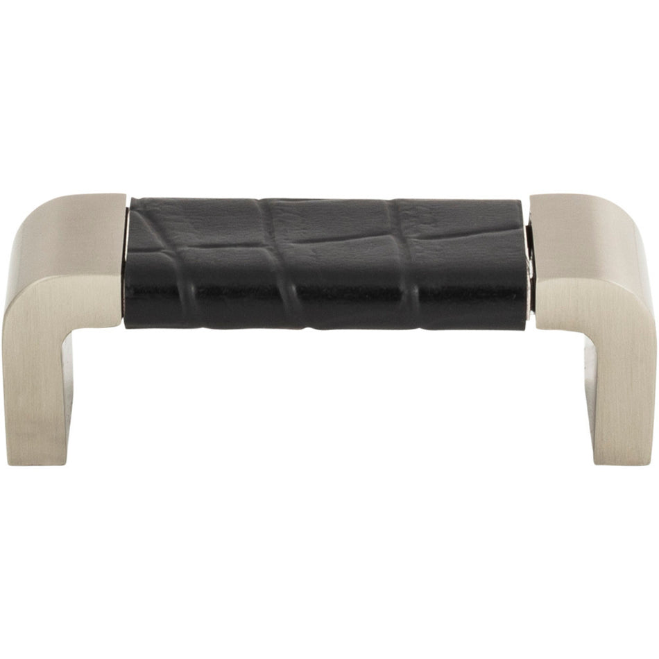 Atlas 3150-BN-CRC: 3" cc Paradigm Pull - Brushed Nickel/Black Croc Leather