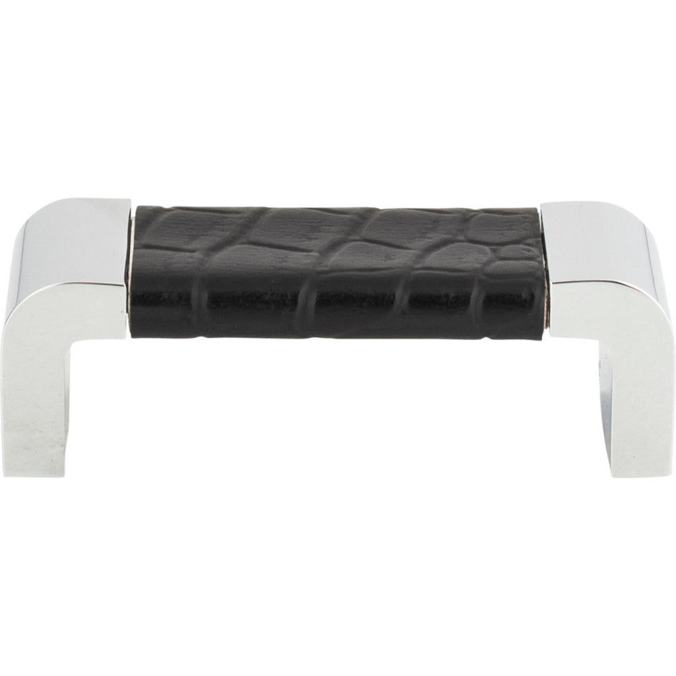 Atlas 3150-CROC: 3" cc Paradigm Pull - Polished Chrome/Black Croc Leather
