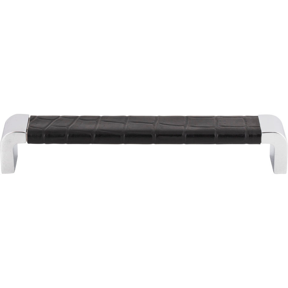 Atlas 3151-CROC: 6-5/16" cc Paradigm Cabinet Pull - Black Croc/Polished Chrome