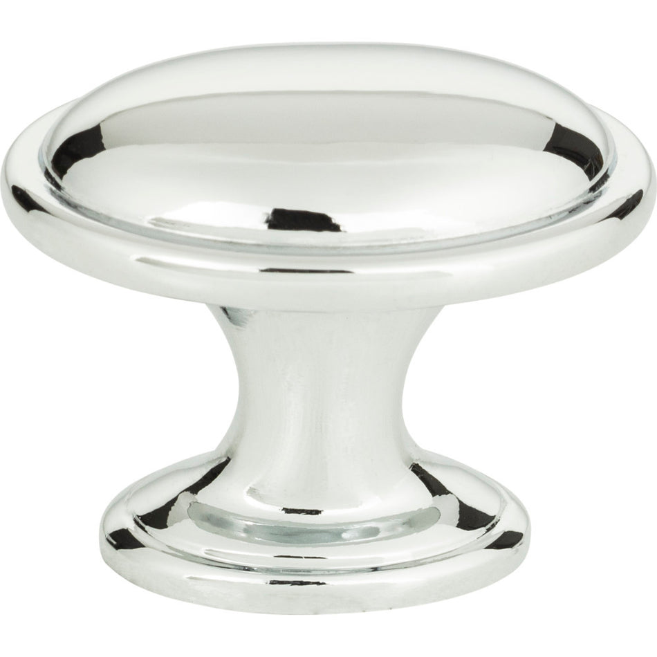 Atlas 316-CH: 1-5/16" Austen Oval Cabinet Knob - Polished Chrome
