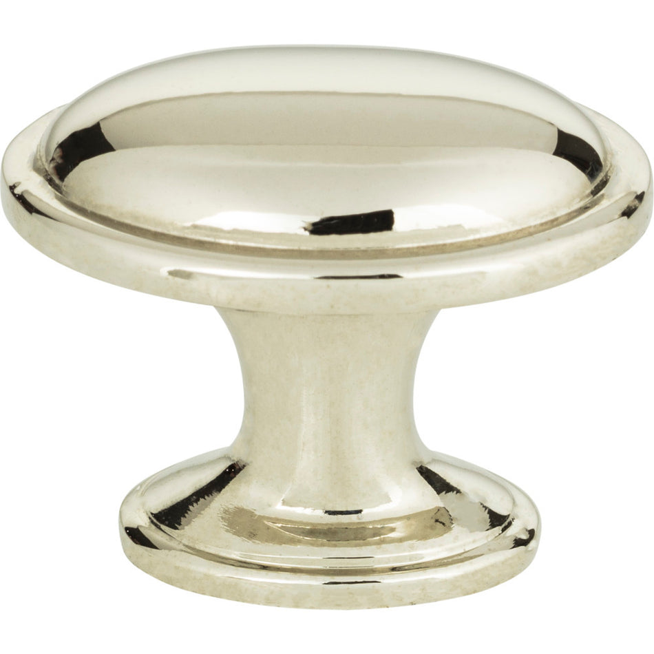 Atlas 316-PN: 1-5/16" Austen Oval Cabinet Knob - Polished Nickel