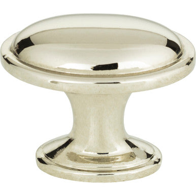Atlas 316-PN: 1-5/16" Austen Oval Cabinet Knob - Polished Nickel