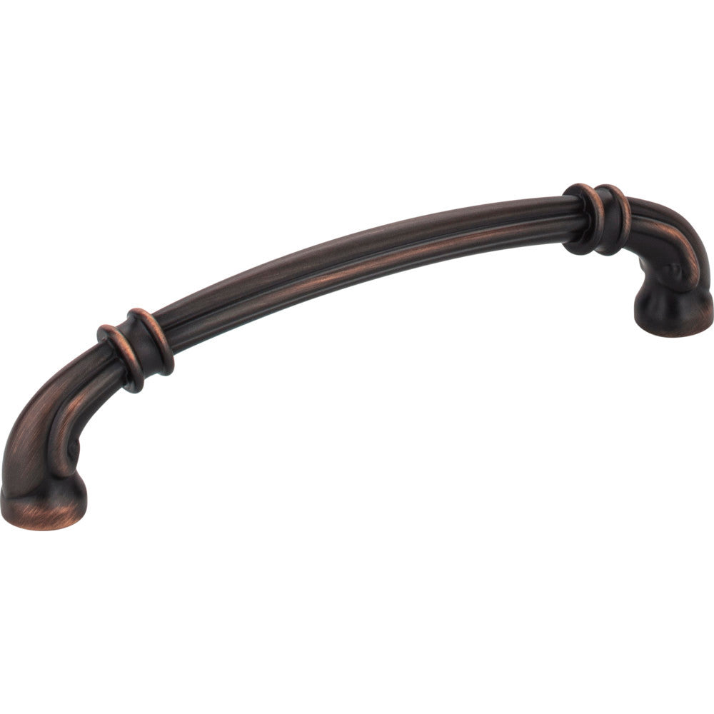 Jeffrey Alexander 317-128DBAC: 128mm cc Lafayette D-Handle Cabinet Pull - Brushed Oil Rubbed Bronze