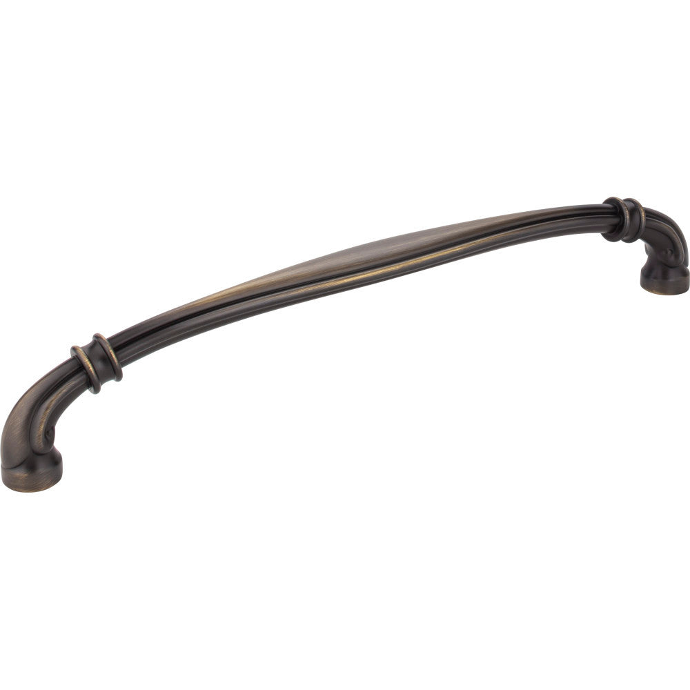 Jeffrey Alexander 317-12ABSB: 12" cc Lafayette D-Handle Appliance Pull - Antique Brushed Satin Brass