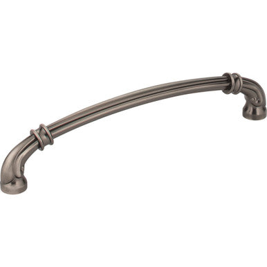 Jeffrey Alexander 317-160BNBDL: 160mm cc Lafayette D-Handle Cabinet Pull - Brushed Pewter