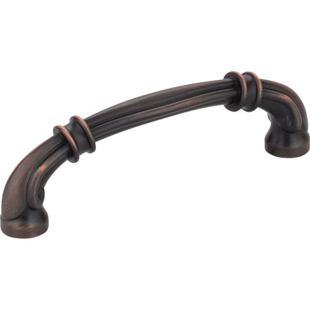Jeffrey Alexander 317-96DBAC: 96mm cc Lafayette D-Handle Cabinet Pull - Brushed Oil Rubbed Bronze