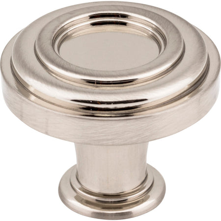 Jeffrey Alexander 317SN: 1-3/8" Lafayette Round Cabinet Knob - Satin Nickel