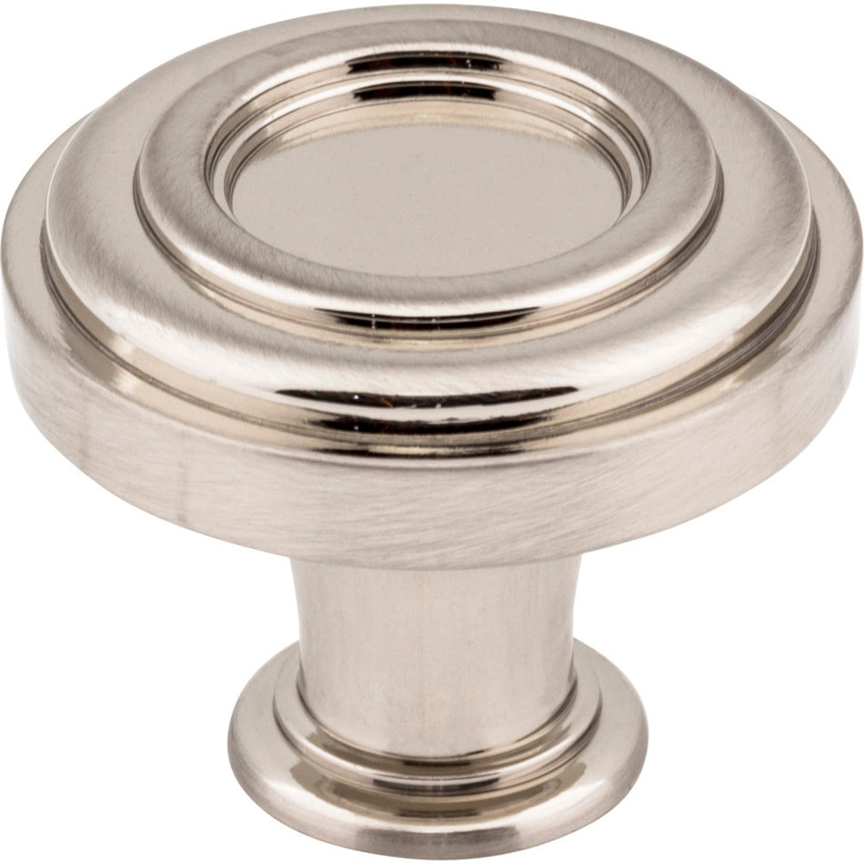 Jeffrey Alexander 317SN: 1-3/8" Lafayette Round Cabinet Knob - Satin Nickel