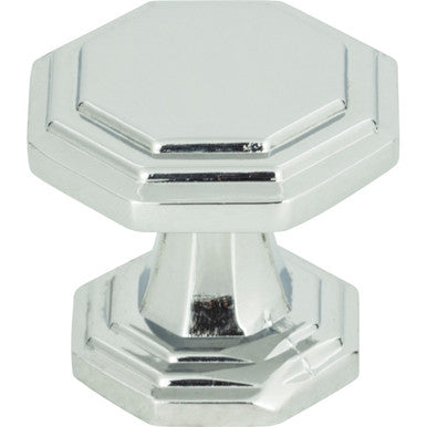 Atlas 319-CH: 1-1/4" Dickinson Octagon Cabinet Knob - Polished Chrome