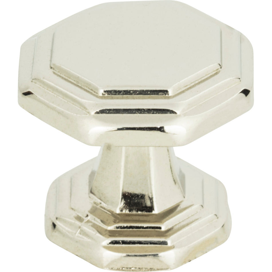 Atlas 319-PN: 1-1/4" Dickinson Octagon Cabinet Knob - Polished Nickel