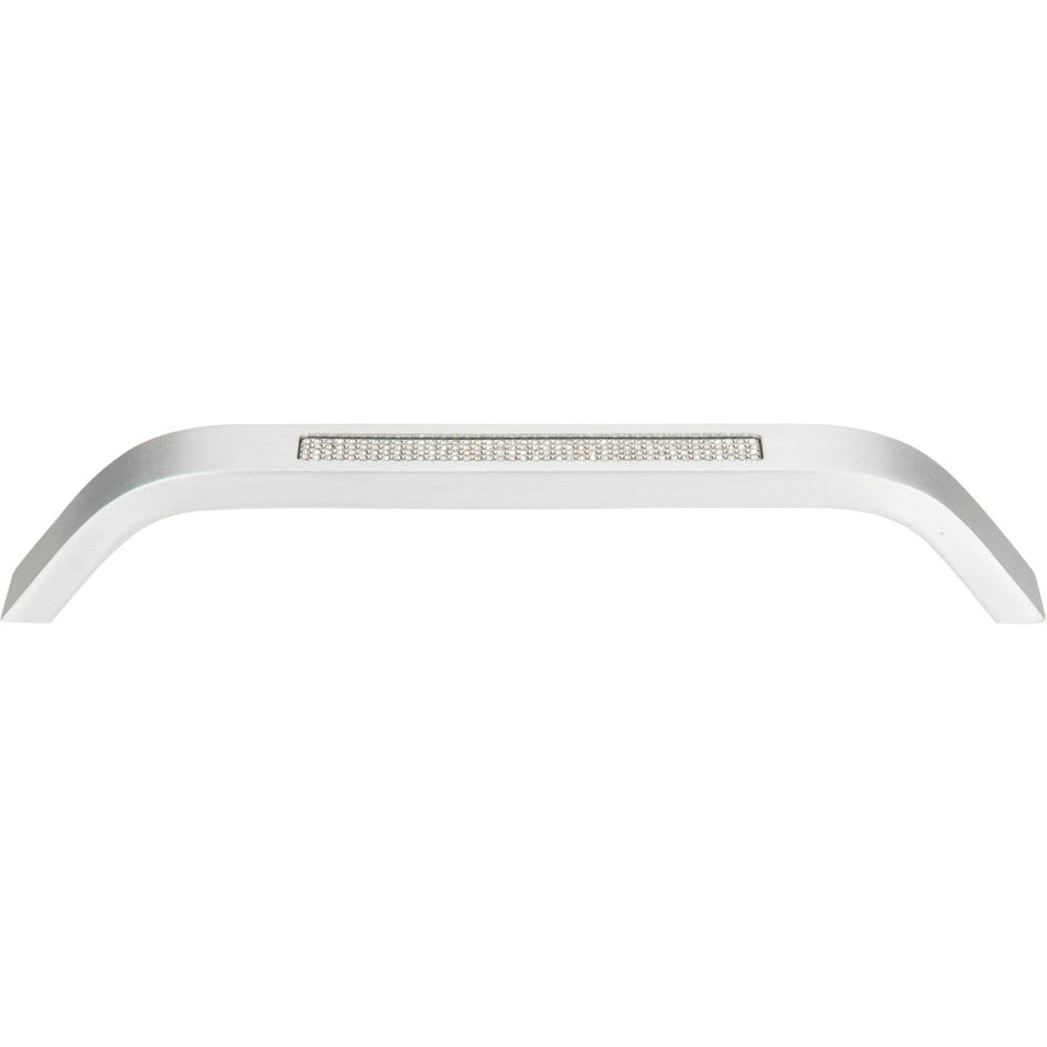 Atlas 3198-MC: 6-5/16" cc Crystal Inset Cabinet Pull - Matte Chrome