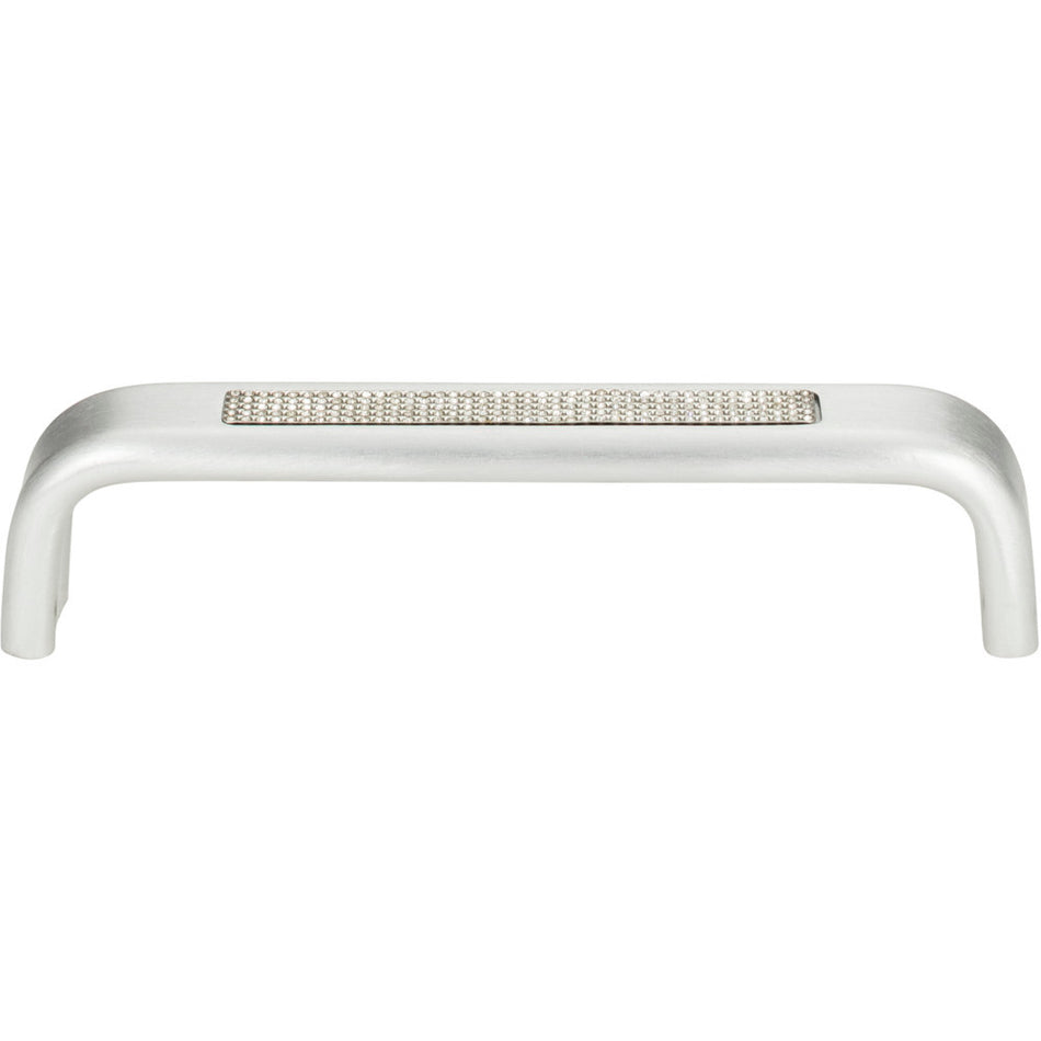 Atlas 3199-MC: 5-1/16" cc Crystal Inset Arch Cabinet Pull - Matte Chrome