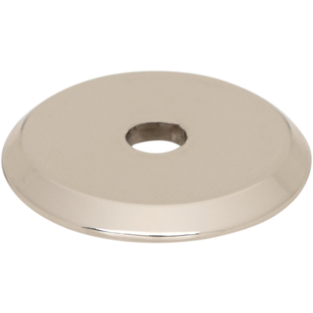 Top Knobs TK3350PN: 1" Brockwell Round Backplate - Polished Nickel