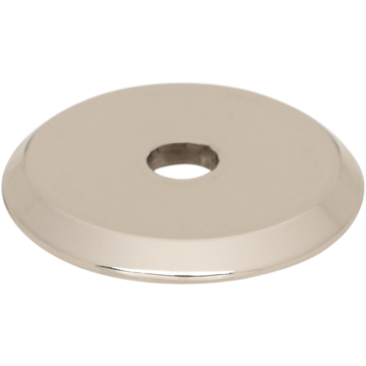Top Knobs TK3350PN: 1" Brockwell Round Backplate - Polished Nickel