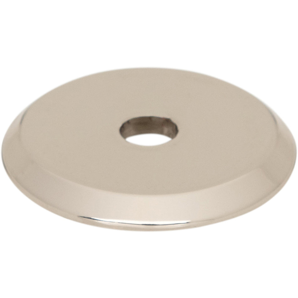 Top Knobs TK3350PN: 1" Brockwell Round Backplate - Polished Nickel