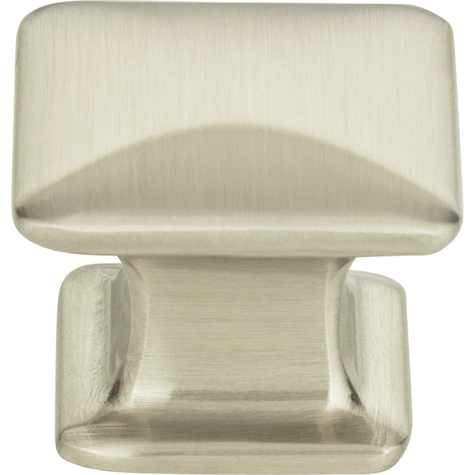 Atlas 322-BRN: 1-1/4" Alcott Square Cabinet Knob - Brushed Nickel