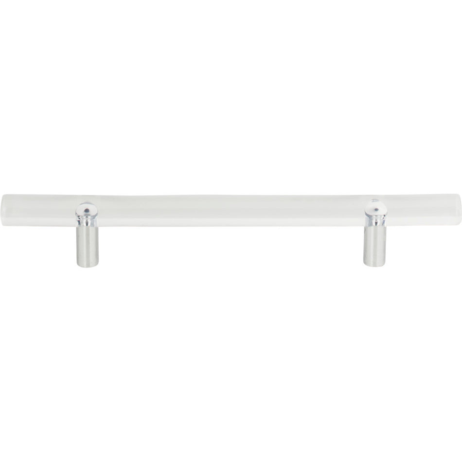 Atlas 3229-CH: 5-1/16" cc Optimism Rail Cabinet Pull - Clear Lucite/Polished Chrome