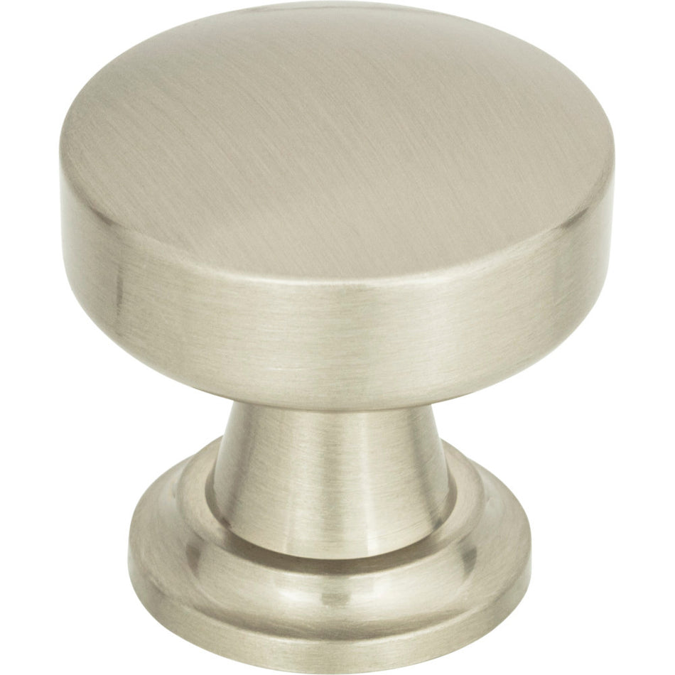 Atlas 325-BRN: 1-1/4" Browning Round Cabinet Knob - Brushed Nickel