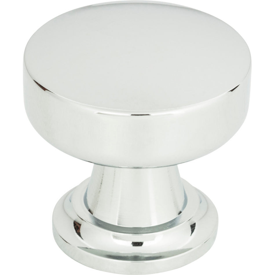 Atlas 325-CH: 1-1/4" Browning Round Cabinet Knob - Polished Chrome
