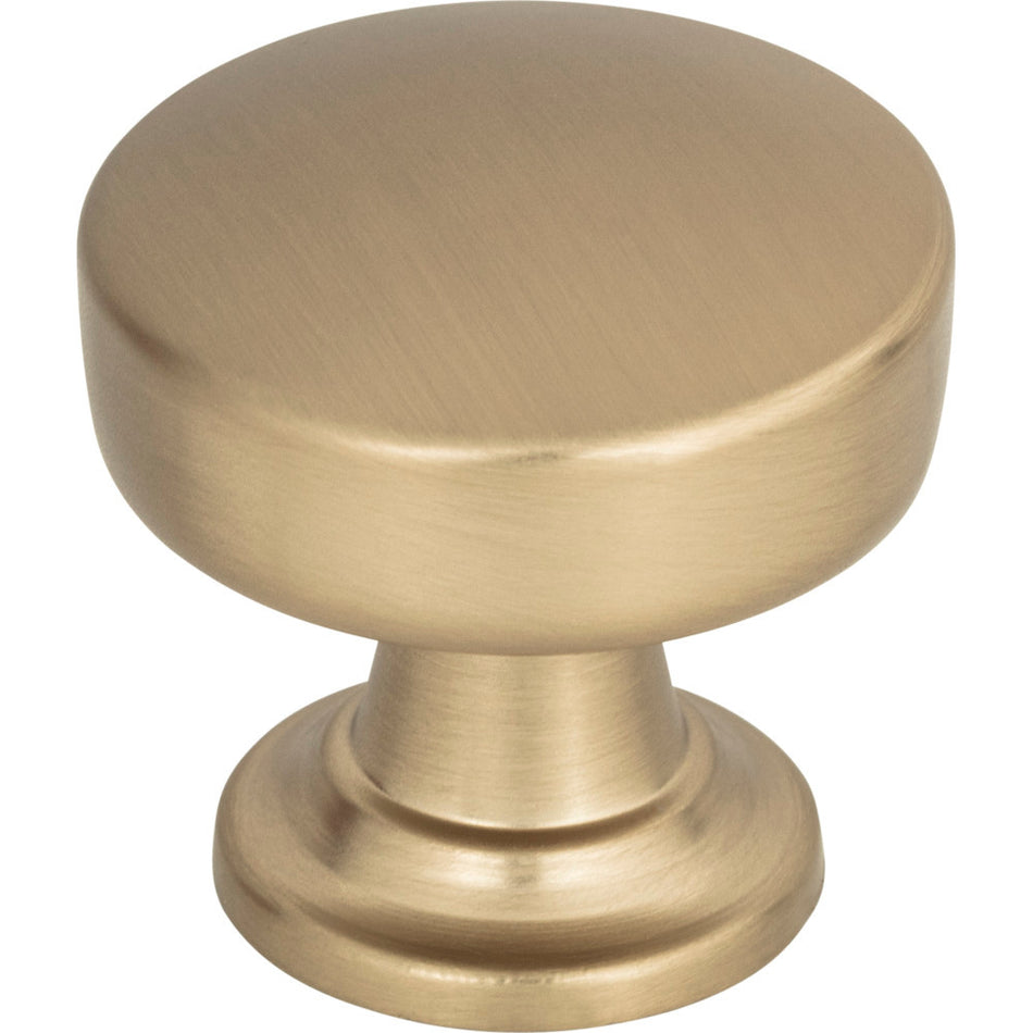 Atlas 325-CM: 1-1/4" Browning Round Cabinet Knob - Champagne