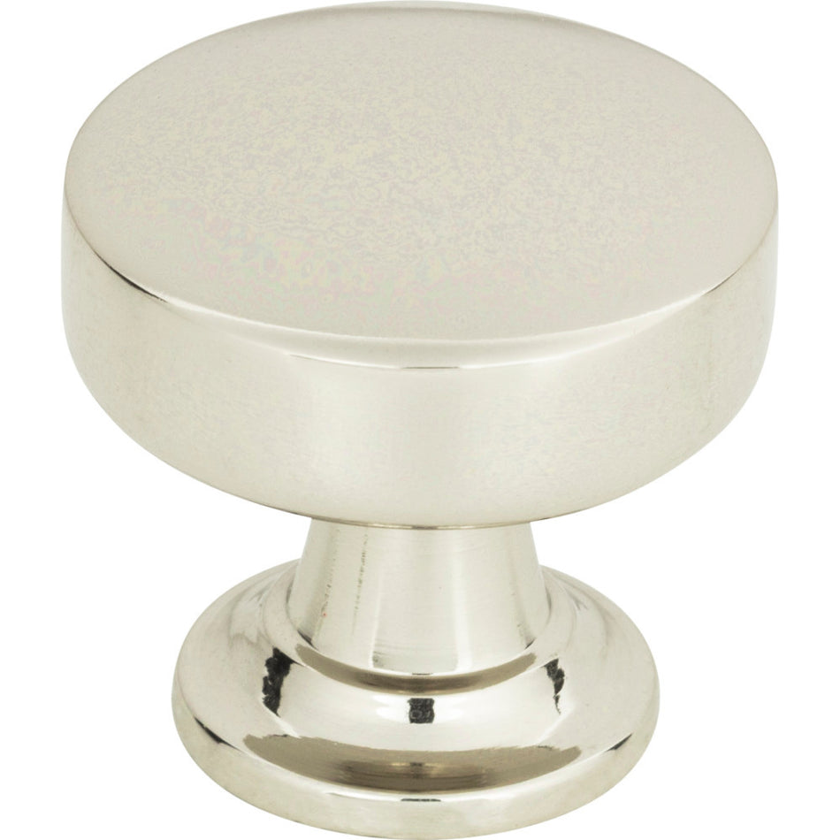 Atlas 325-PN: 1-1/4" Browning Round Cabinet Knob - Polished Nickel