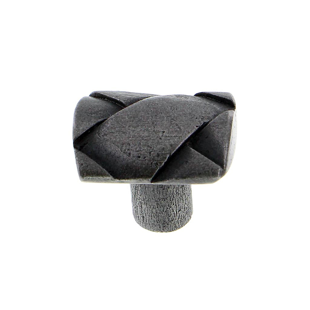 Hawk Hill 327BI: 1-1/2" Weave Cabinet Knob - Black Iron