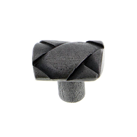 Hawk Hill 327SP: 1-1/2" Weave Cabinet Knob - Satin Pewter