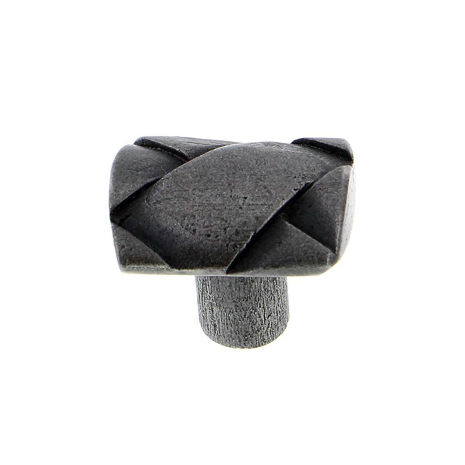 Hawk Hill 327SP: 1-1/2" Weave Cabinet Knob - Satin Pewter