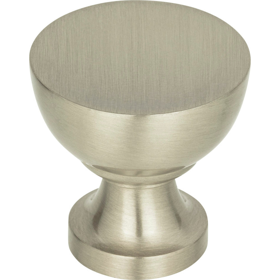 Atlas 328-BRN: 1-1/4" Shelley Round Cabinet Knob - Brushed Nickel