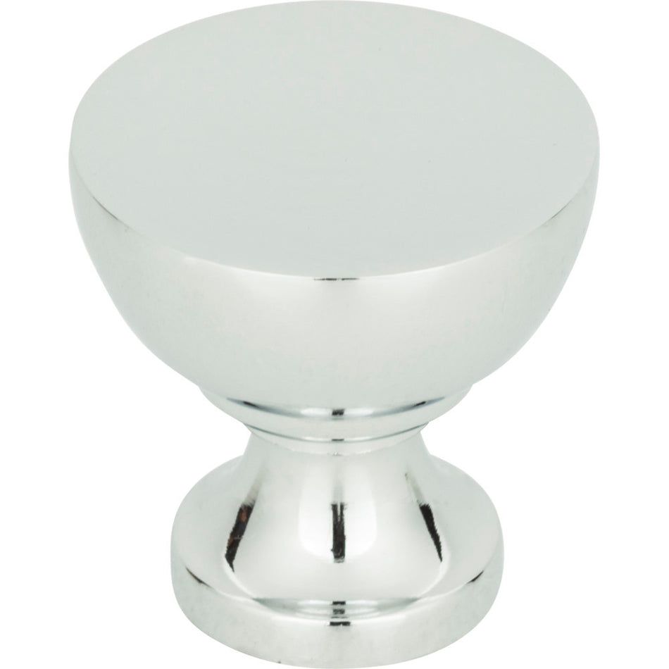 Atlas 328-CH: 1-1/4" Shelley Round Cabinet Knob - Polished Chrome