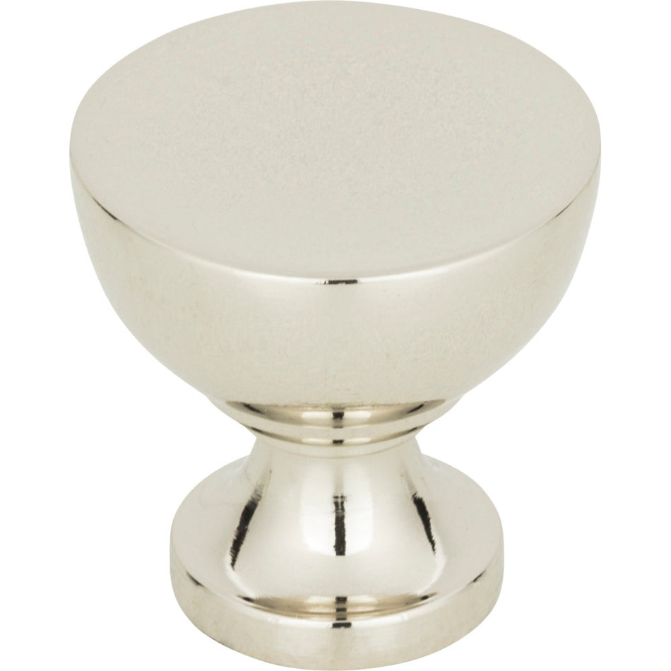 Atlas 328-PN: 1-1/4" Shelley Round Cabinet Knob - Polished Nickel