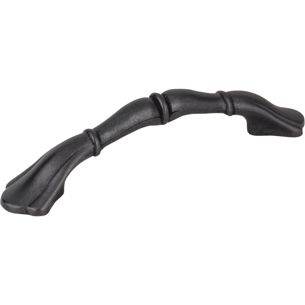 Elements 3308DACM: 3" cc Gatsby Arch Cabinet Pull - Gun Metal