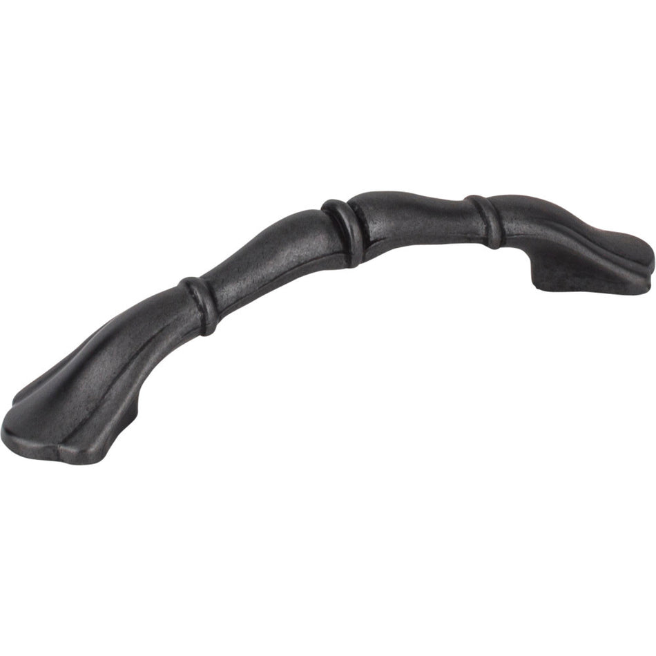 Elements 3308DACM: 3" cc Gatsby Arch Cabinet Pull - Gun Metal