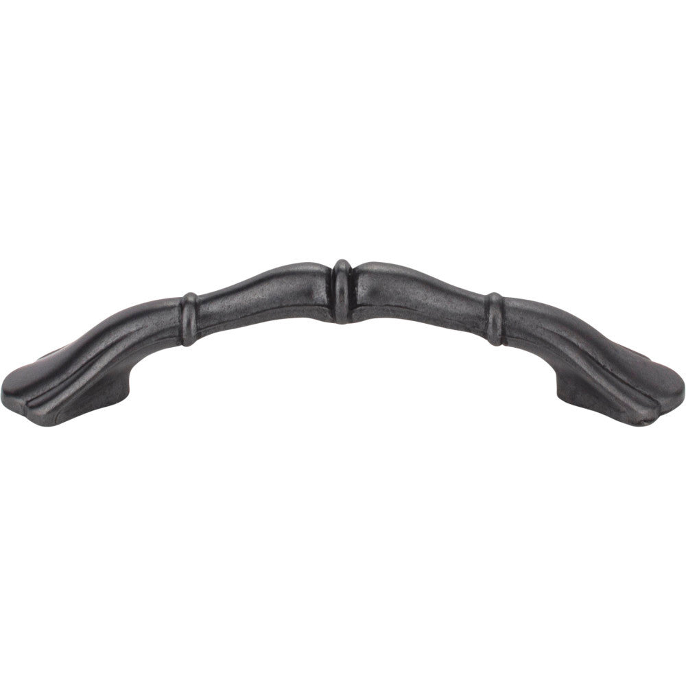 Elements 3308DACM: 3" cc Gatsby Arch Cabinet Pull - Gun Metal