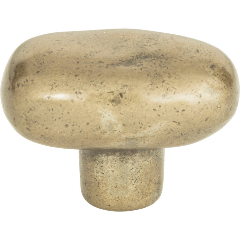 Atlas 332-CM: 1-11/16" Distressed Oval Cabinet Knob - Champagne