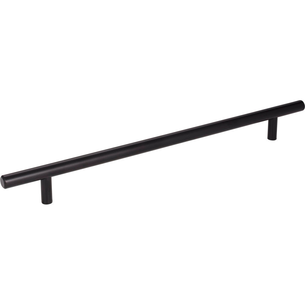 Elements 336MB: 256 mm cc Naples Round Bar Cabinet Pull - Matte Black