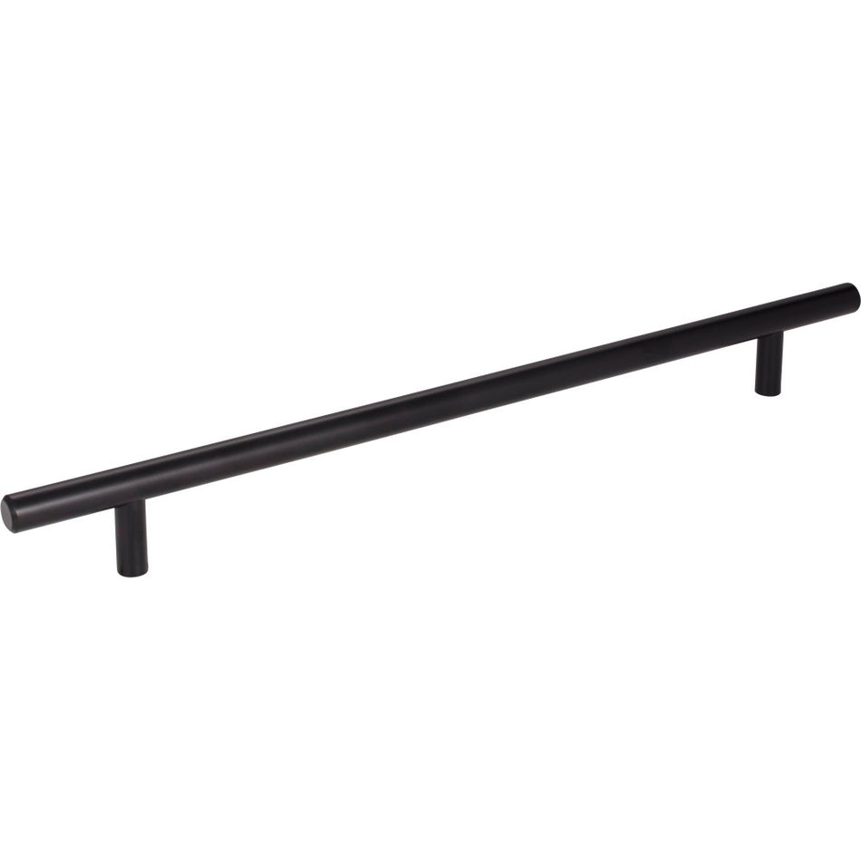Elements 336MB: 256 mm cc Naples Round Bar Cabinet Pull - Matte Black