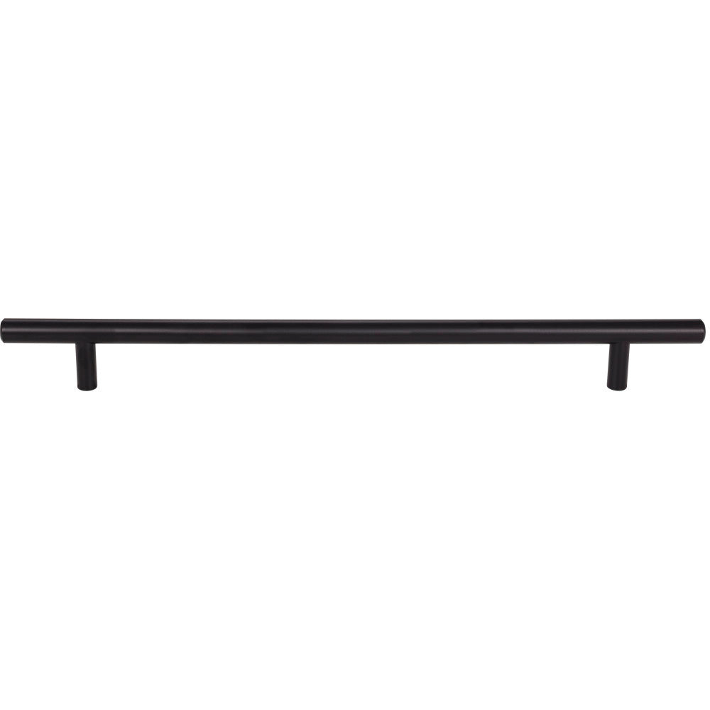 Elements 336MB: 256 mm cc Naples Round Bar Cabinet Pull - Matte Black