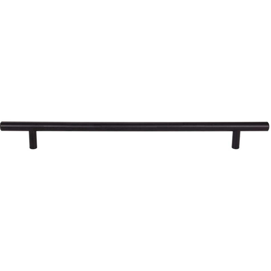Elements 336MB: 256 mm cc Naples Round Bar Cabinet Pull - Matte Black