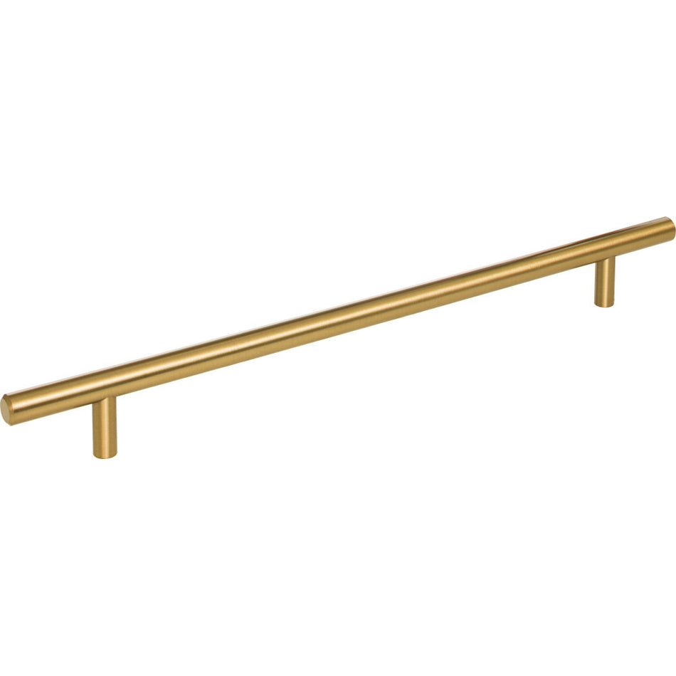 Elements 336SBZ: 256 mm cc Naples Round Bar Cabinet Pull - Satin Bronze