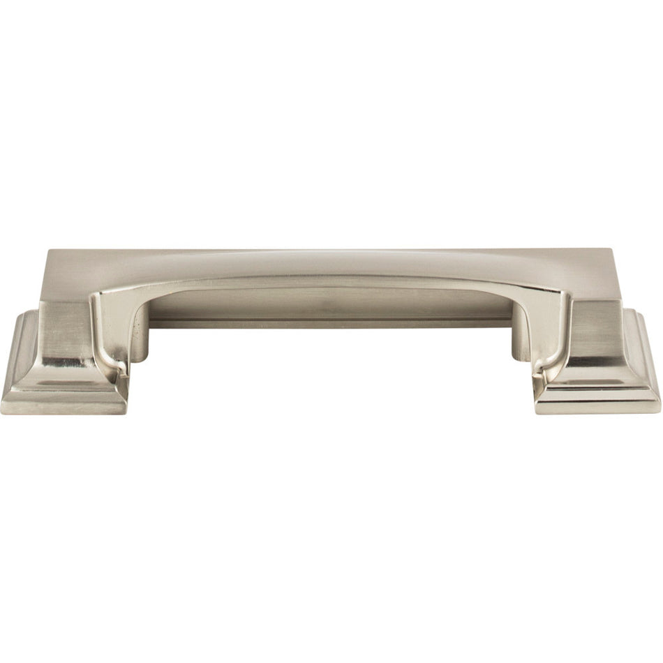 Atlas 339-BRN: 3" cc Sutton Place Cup Cabinet Pull - Brushed Nickel