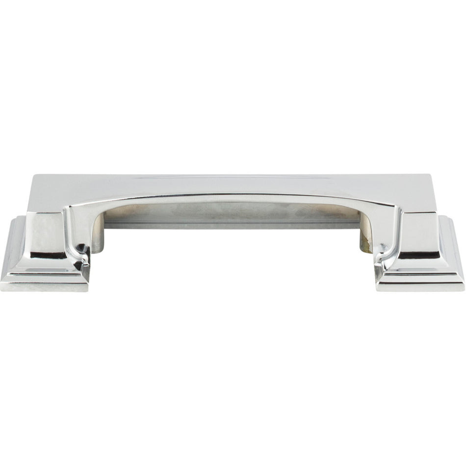 Atlas 339-CH: 3" cc Sutton Place Cup Cabinet Pull - Polished Chrome