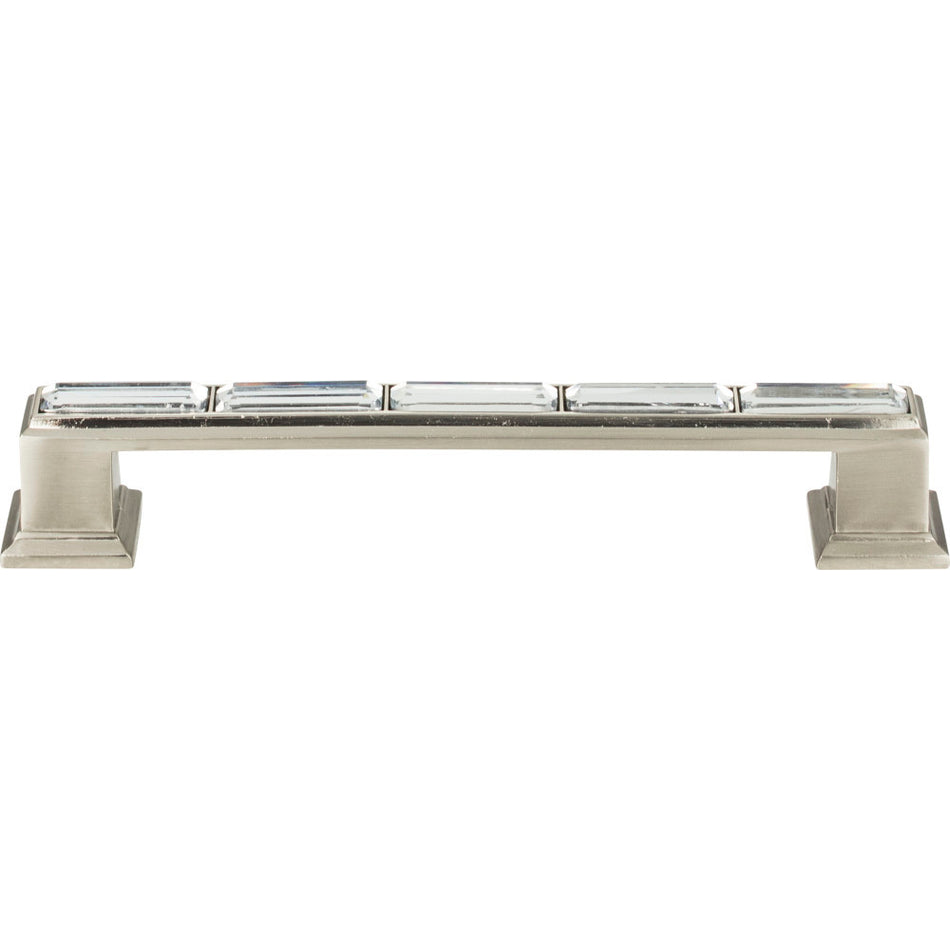 Atlas 342-BRN: 5-1/16" cc Legacy Crystal Cabinet Pull - Brushed Nickel