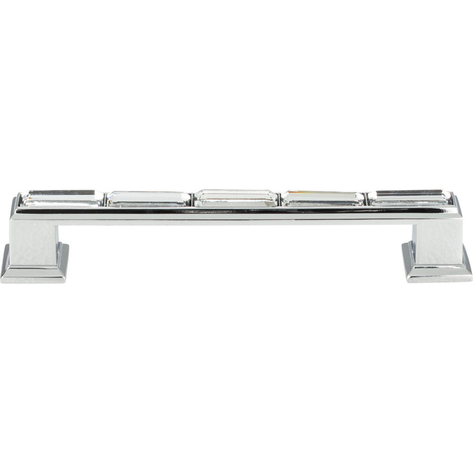 Atlas 342-CH: 5-1/16" cc Legacy Crystal Cabinet Pull - Polished Chrome