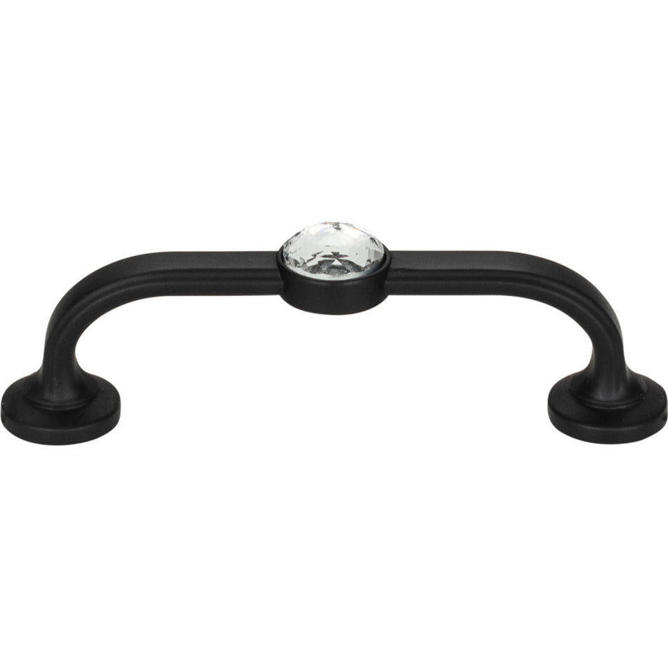 Atlas 344-BL: 3" cc Legacy Crystal Bracelet Cabinet Pull - Matte Black