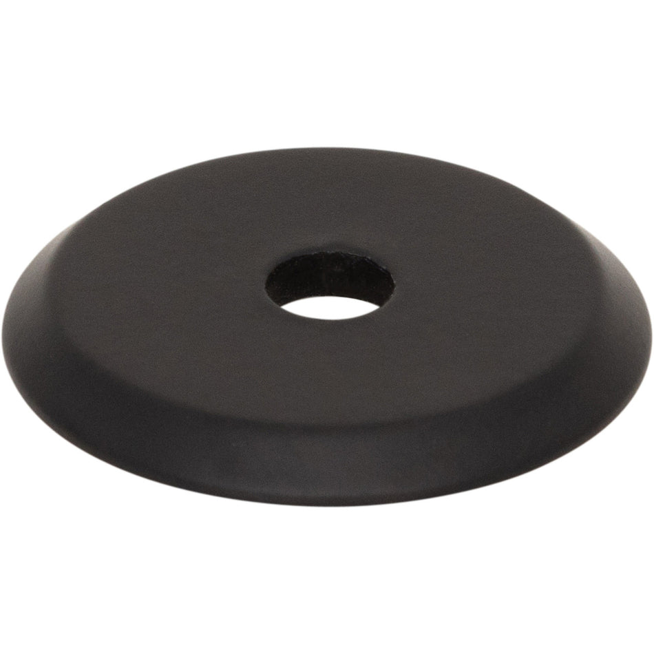 Top Knobs TK3350BLK: 1" Brockwell Round Backplate - Flat Black