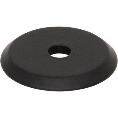 Top Knobs TK3350BLK: 1" Brockwell Round Backplate - Flat Black