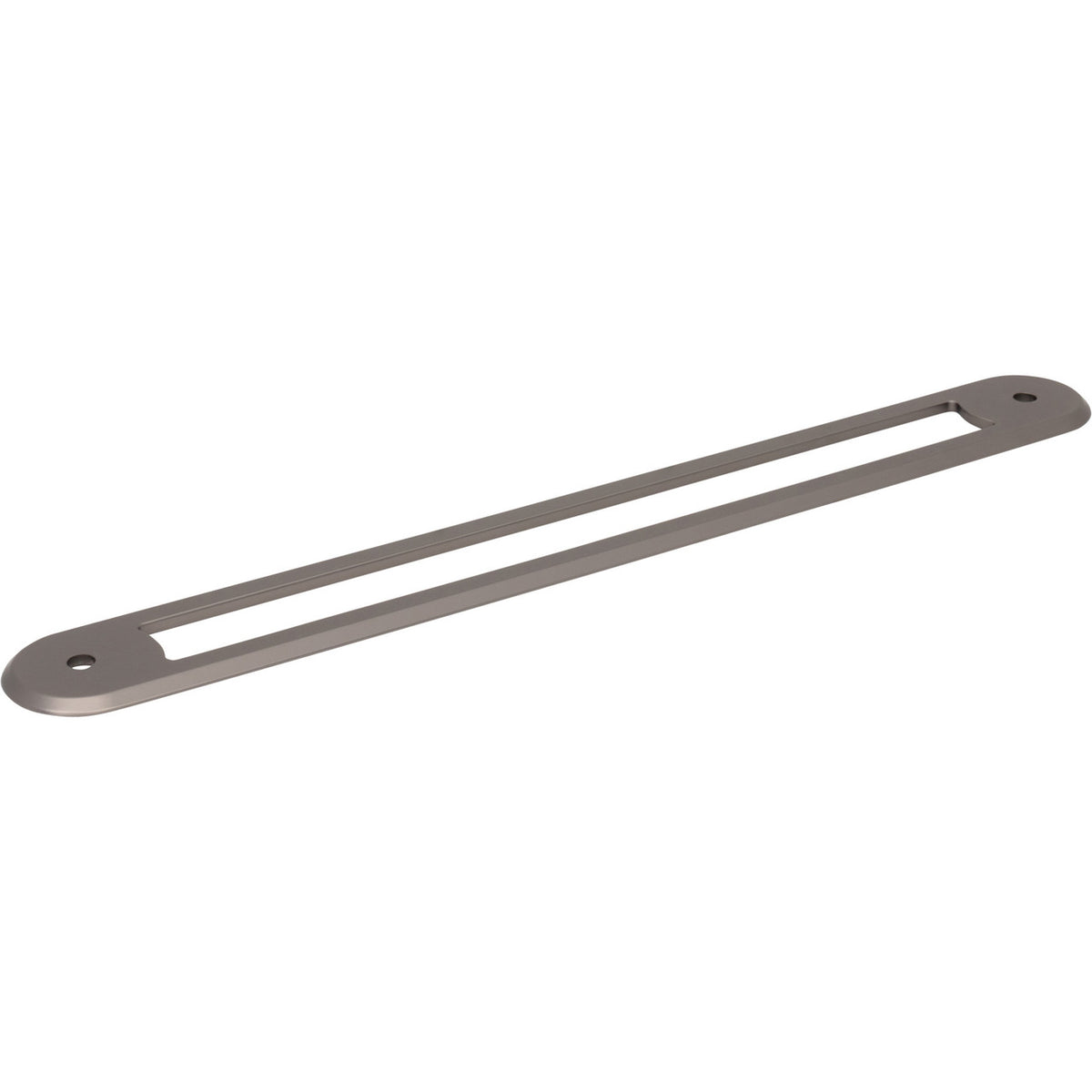 Top Knobs TK3358AG: 12" cc Brockwell Oval Backplate - Ash Gray