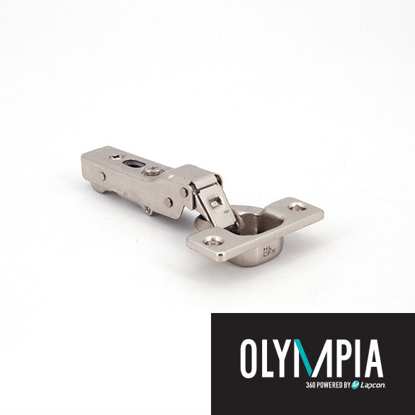 Sugatsune 360-26-14T: 14mm Overlay Olympia Free-Swinging Cabinet Hinge - Polished Nickel