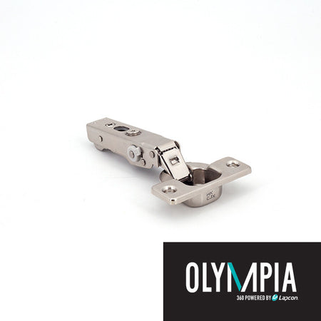 Sugatsune 360-D26-19T: 19mm Overlay Olympia Concealed Soft-Close Cabinet Hinge - Polished Nickel